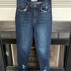 KanCan Dark Blue Distressed Skinny Jeans